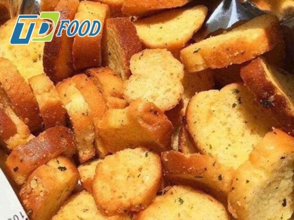 Các bước sản xuất snack bánh mì bơ tỏi